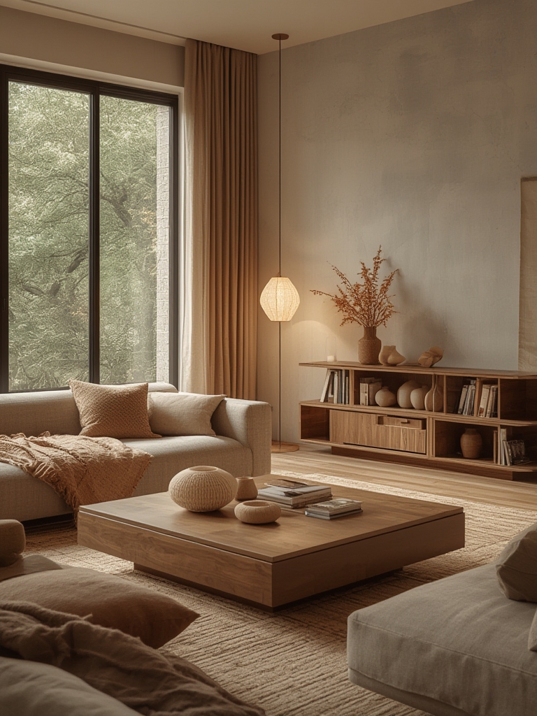 Japandi living room decor - Illustration 3