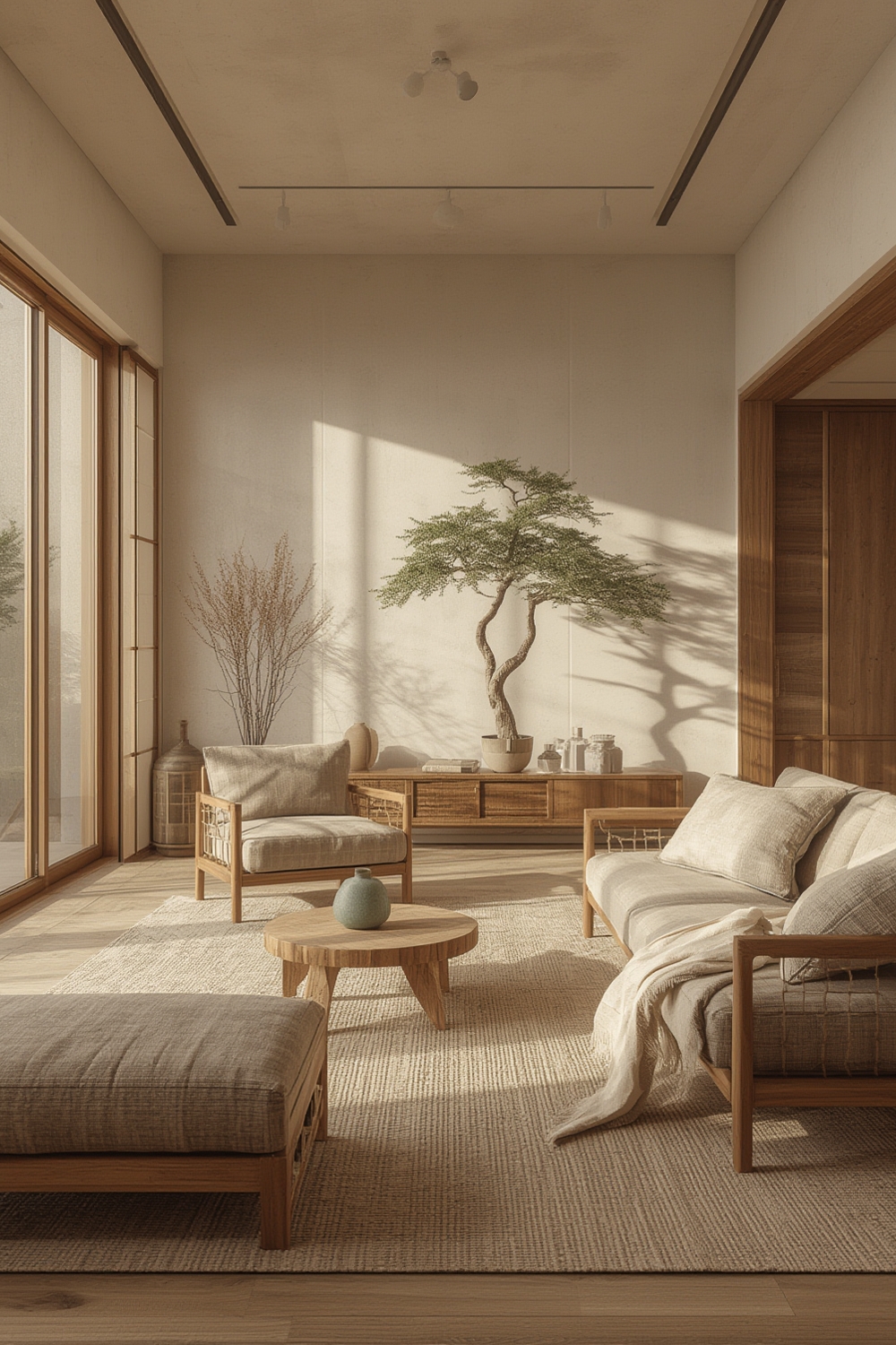 Japandi living room decor - featured image