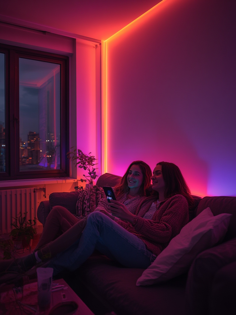 LED mood lighting wall strip - Illustration 3