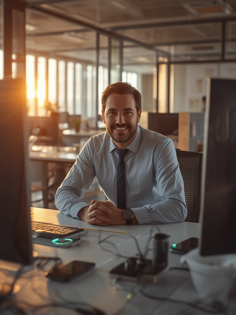 wireless charging office station - Illustration 3